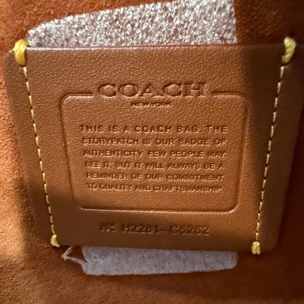 NWT Coach C5262 Smooth Leather and Suede Soft Tabby Shoulder Bag 2 Straps-Canyon - Picture 15 of 15